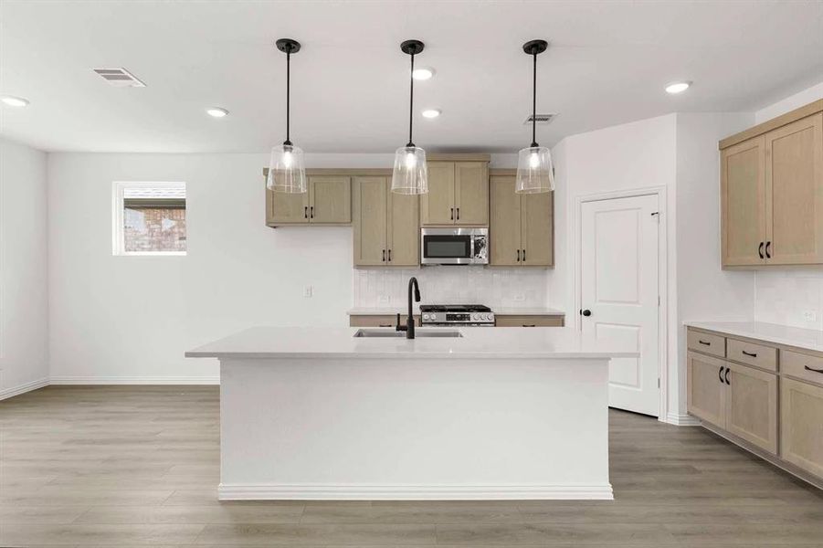 Furnished interior view inside a new home in Creekview Fossil Ridge, Pilot Point (Image 3). Furnished interior view inside a new home in Creekview Fossil Ridge, Pilot Point (Image 3).