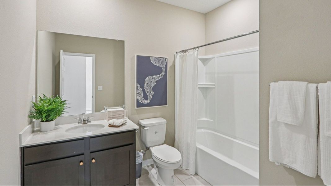 Merritt Floorplan Guest Bathroom by DRB Homes in the Panther Creek Community, Jacksonville, FL