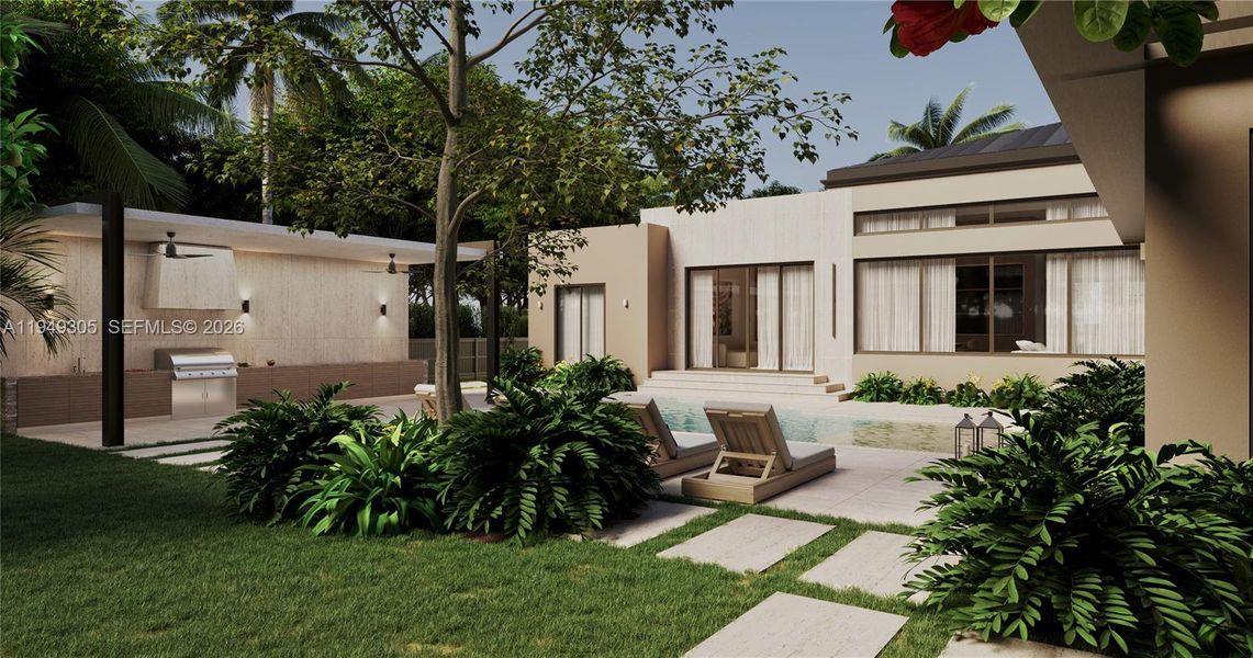 Exterior details and patio area of a home in , Pinecrest (Image 3).