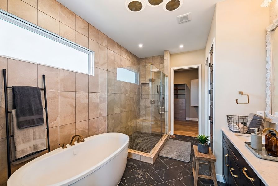Furnished interior view inside a new home in Hidden Fields, Hoschton (Image 3).
