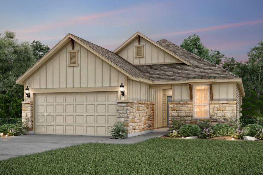 Pulte Homes, Barrett elevation E, rendering