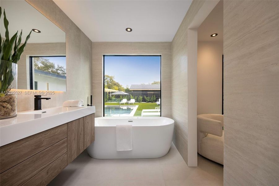 Furnished interior view inside a new home in , Miami (Image 12).