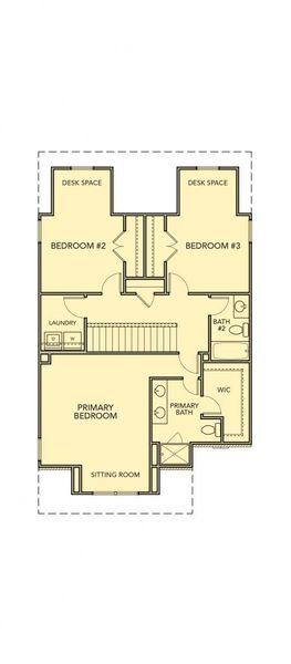 2D floor plan layout for the Bayberry - Single Family by Kerley Family Homes in The View at Groover’s Lake, Lithia Springs, GA (Image 4).