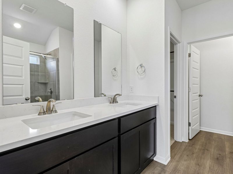 Furnished interior view inside a new home in Colony at Cole Springs - Boulevard Collection, Buda (Image 7).