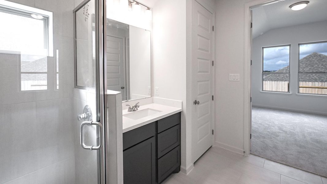 Furnished interior view inside a new home in Crosswinds, Kyle (Image 15).