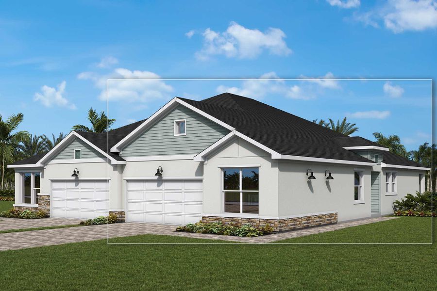 Representative exterior photo of a completed home built from the The Alanson by David Weekley Homes in Gracewater at Sarasota, Sarasota, FL (Image 6).