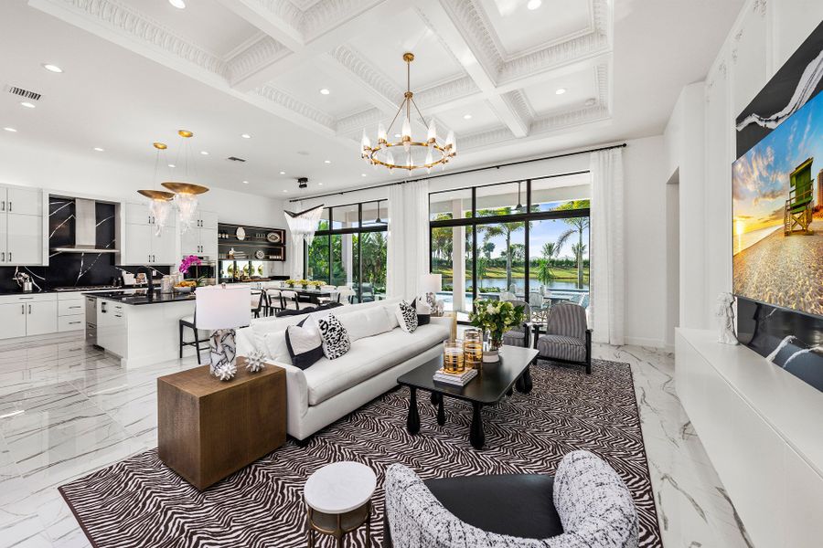 Representative furnished interior of a home built from the Addison by GL Homes in Valencia Del Mar (55+), Boynton Beach (Image 7).