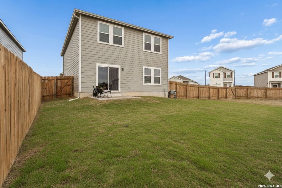 Exterior details and patio area of a home in Liberte, Converse (Image 3). Exterior details and patio area of a home in Liberte, Converse (Image 3).