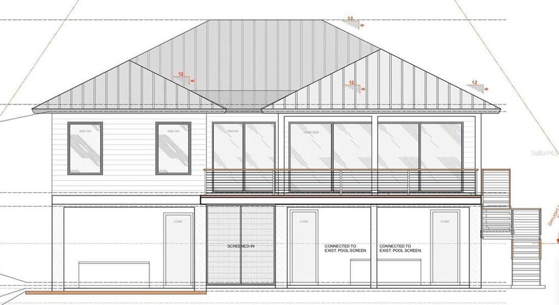 Exterior rendering of this home design in , Longboat Key, FL (Image 5).