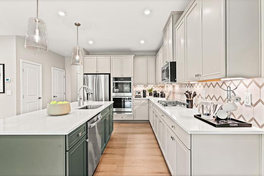 Furnished interior view inside a new home in Griffin Farm Townes, Pittsboro (Image 6).