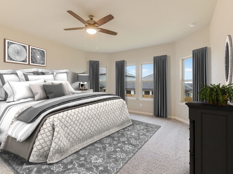Furnished interior view inside a new home in Remington Ranch, San Antonio (Image 9).