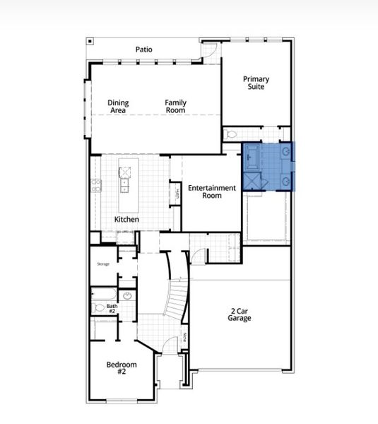 2D floor plan layout for the Cambridge Plan by Highland Homes in Ridgeline: 50ft. lots, McKinney, TX (Image 6). 2D floor plan layout for the Cambridge Plan by Highland Homes in Ridgeline: 50ft. lots, McKinney, TX (Image 6).