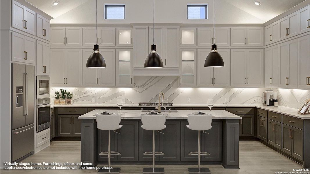 Furnished interior view inside a new home in Esperanza 80', Boerne (Image 10).