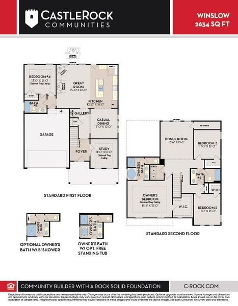 2D floor plan layout of this home in The Retreat at Norman Farm, Hendersonville, TN (Image 5).