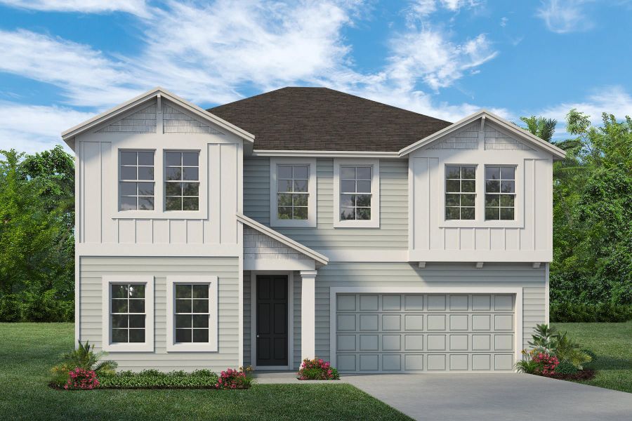 Representative exterior photo of a completed home built from the Merritt by Rockwell Homes in Grassmere, Zellwood, FL (Image 6). Representative exterior photo of a completed home built from the Merritt by Rockwell Homes in Grassmere, Zellwood, FL (Image 6).