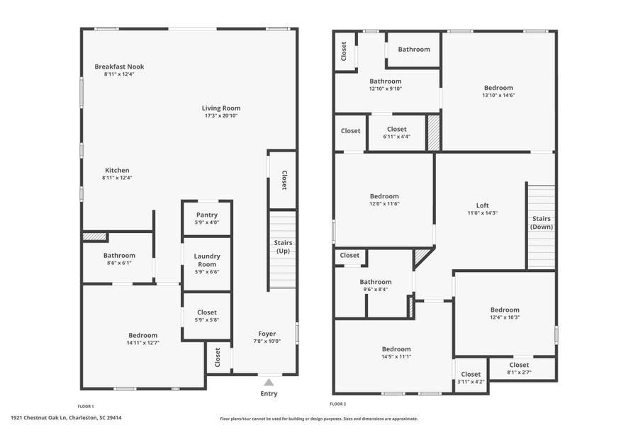 2D floor plan layout of this home in , Charleston, SC (Image 5). 2D floor plan layout of this home in , Charleston, SC (Image 5).