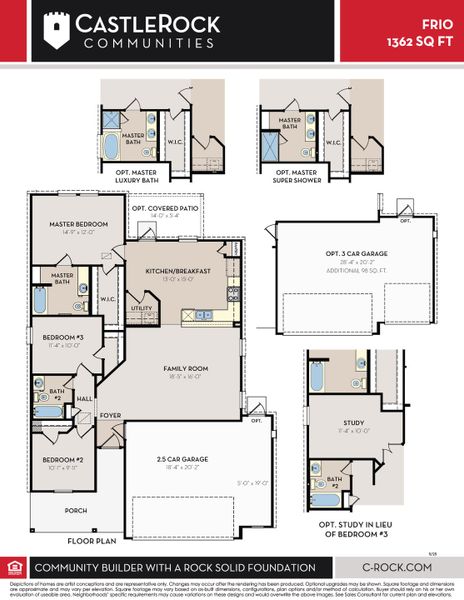 2D floor plan layout for the Frio by CastleRock Communities in Swenson Heights, Seguin, TX (Image 3). 2D floor plan layout for the Frio by CastleRock Communities in Swenson Heights, Seguin, TX (Image 3).