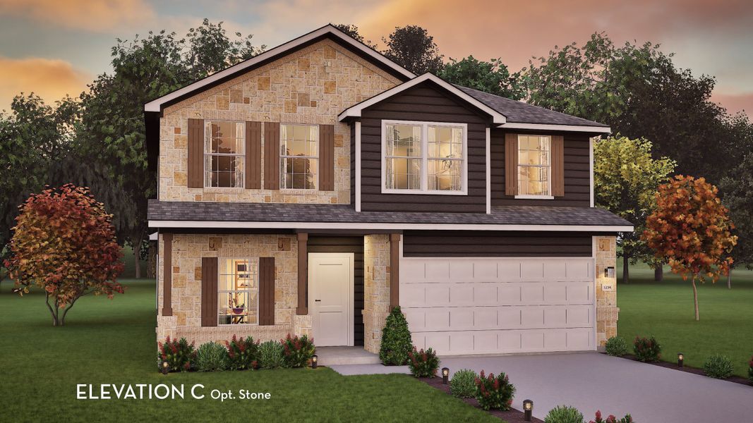 Representative exterior photo of a completed home built from the Rio Grande by CastleRock Communities in Austin Colony, Angleton, TX (Image 21).