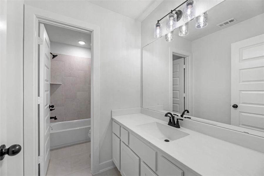 Furnished interior view inside a new home in Elyson, Katy (Image 6).