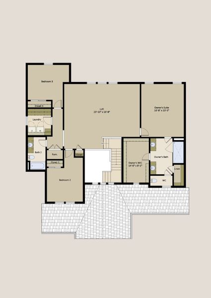2D floor plan layout of this home in Jackson Creek North, Monument, CO (Image 6).