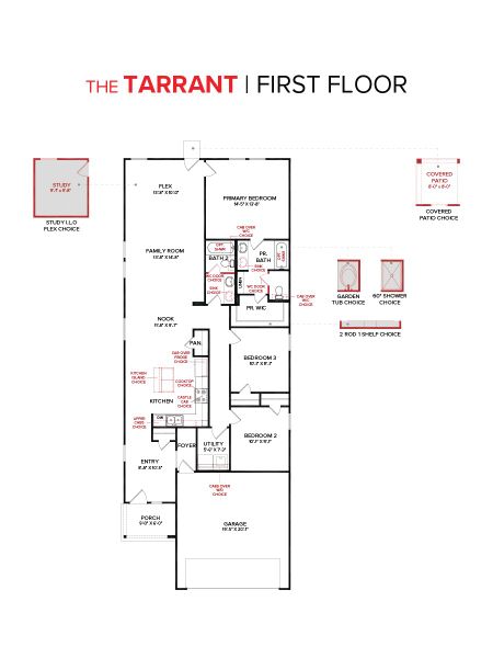 The Tarrant Floorplan First Floor