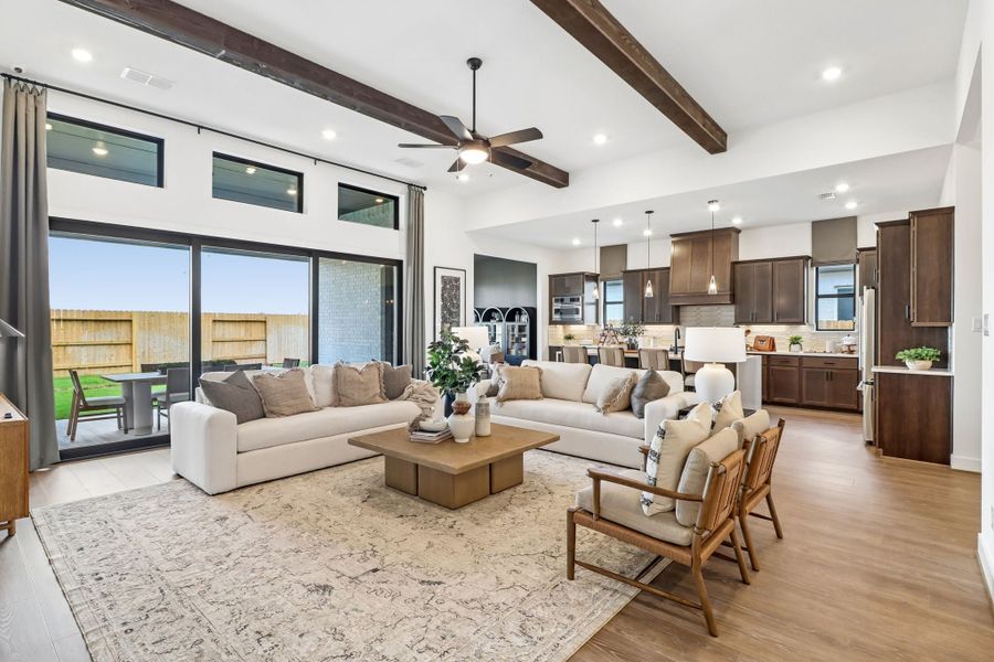 Furnished interior view inside a new home in Blue Creek Trails, Richmond (Image 3). Furnished interior view inside a new home in Blue Creek Trails, Richmond (Image 3).