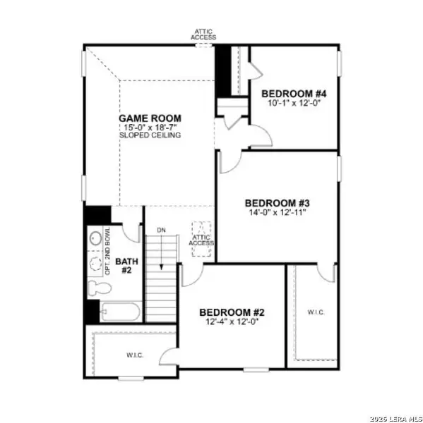 2D floor plan layout of this home in Park Place, New Braunfels, TX (Image 5).