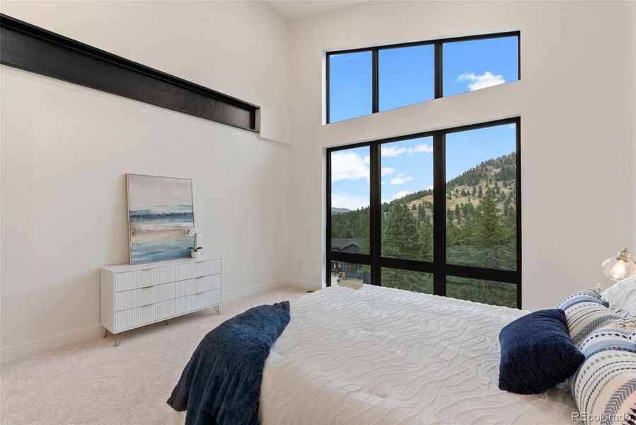 Primary suite with panoramic views