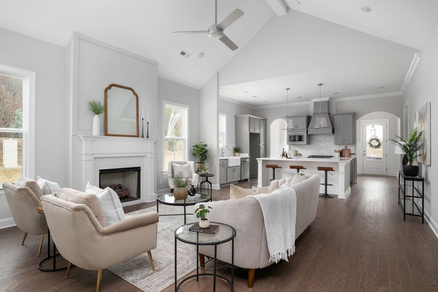 Representative furnished interior of a home built from the The Claiborne by Greentech Homes LLC in Nature's Cove, Ooltewah (Image 4).