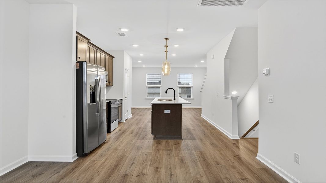Furnished interior view inside a new home in Clear Springs Townhomes, North Charleston (Image 7).