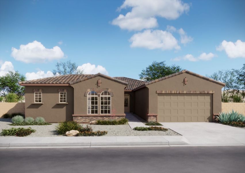 Representative exterior photo of a completed home built from the Mint by Mattamy Homes in Stone House, Tucson, AZ (Image 3).