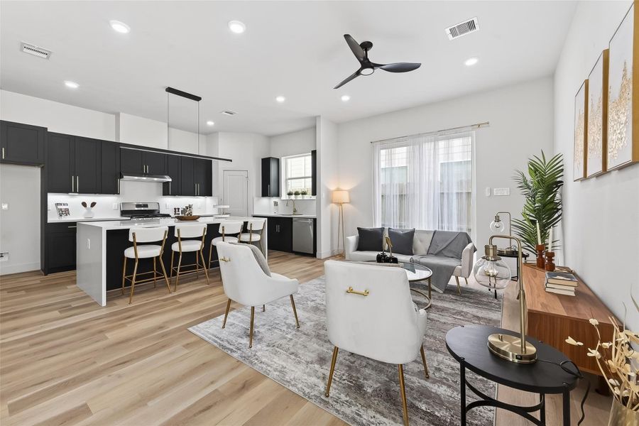 Furnished interior view inside a new home in , Houston (Image 7).