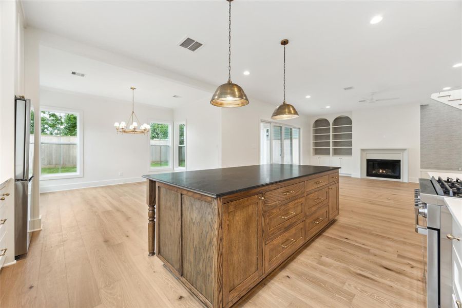 ALTERNATE VIEW OF KITCHEN - Previous work by the builder, not representation of current build.