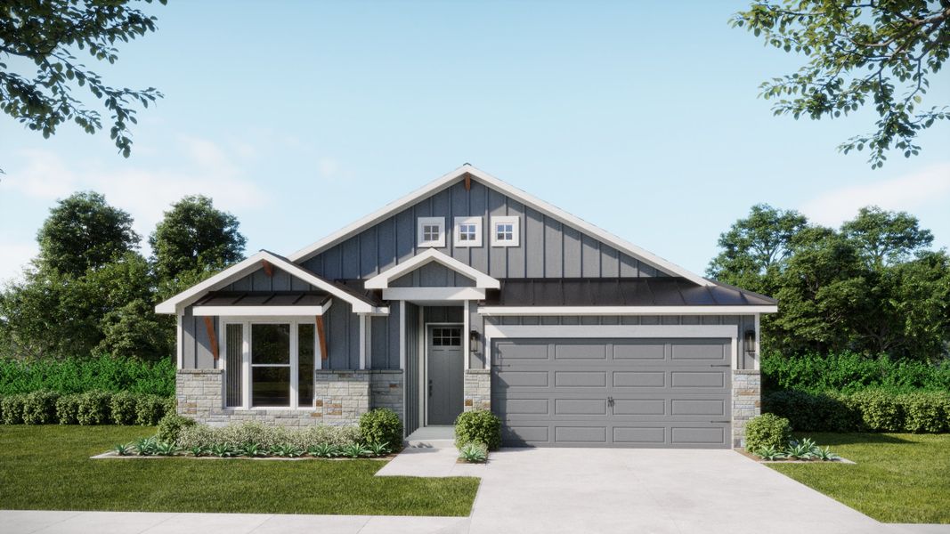 Representative exterior photo of a completed home built from the Blanco by Flintrock Builder in Ridge at Knob Creek Single Family, Temple, TX (Image 4).