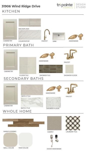 Sample of building materials used in homes in Pecan Ridge, Fulshear (Image 7).