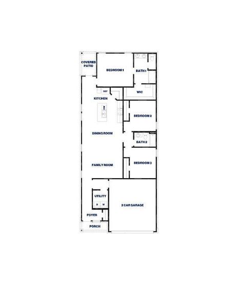 2D floor plan layout of this home in Venetian Pines, Conroe, TX (Image 5).