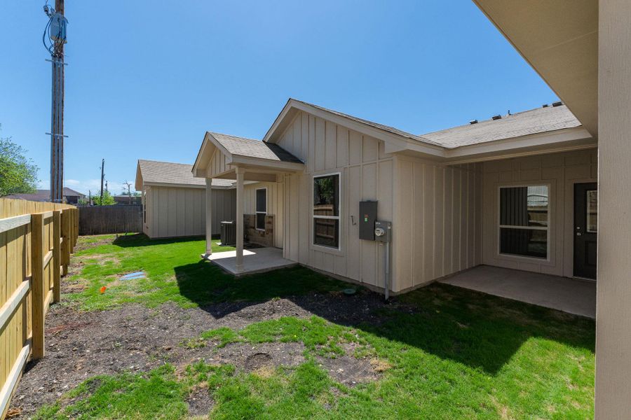 Exterior details and patio area of a home in , Copperas Cove (Image 17). Exterior details and patio area of a home in , Copperas Cove (Image 17).