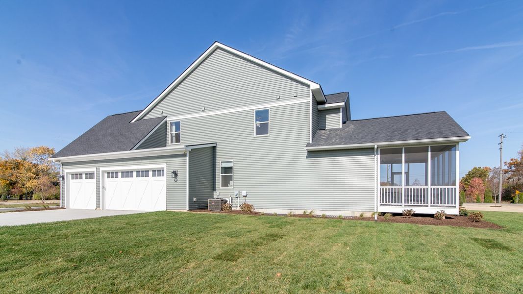 Representative exterior photo of a completed home built from the The Chesterfield Side Entry by Norfolk Homes in Fosdick Glen of Saline, Saline, MI (Image 32).