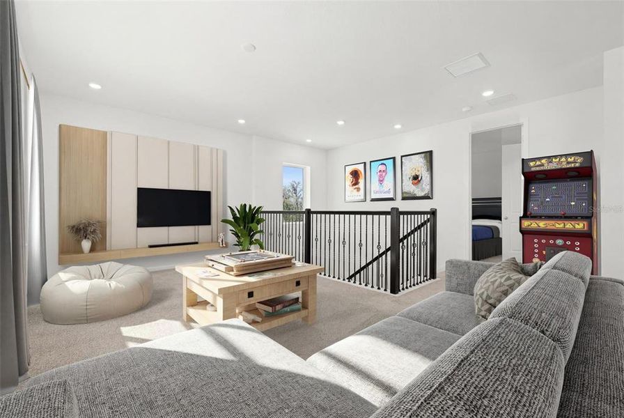 Furnished interior view inside a new home in Serenade at Ovation, Winter Garden (Image 14). Furnished interior view inside a new home in Serenade at Ovation, Winter Garden (Image 14).