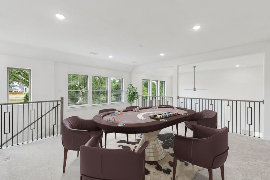 Game Room in the Da Vinci II home plan by Trophy Signature Homes – REPRESENTATIVE PHOTO Game Room in the Da Vinci II home plan by Trophy Signature Homes – REPRESENTATIVE PHOTO