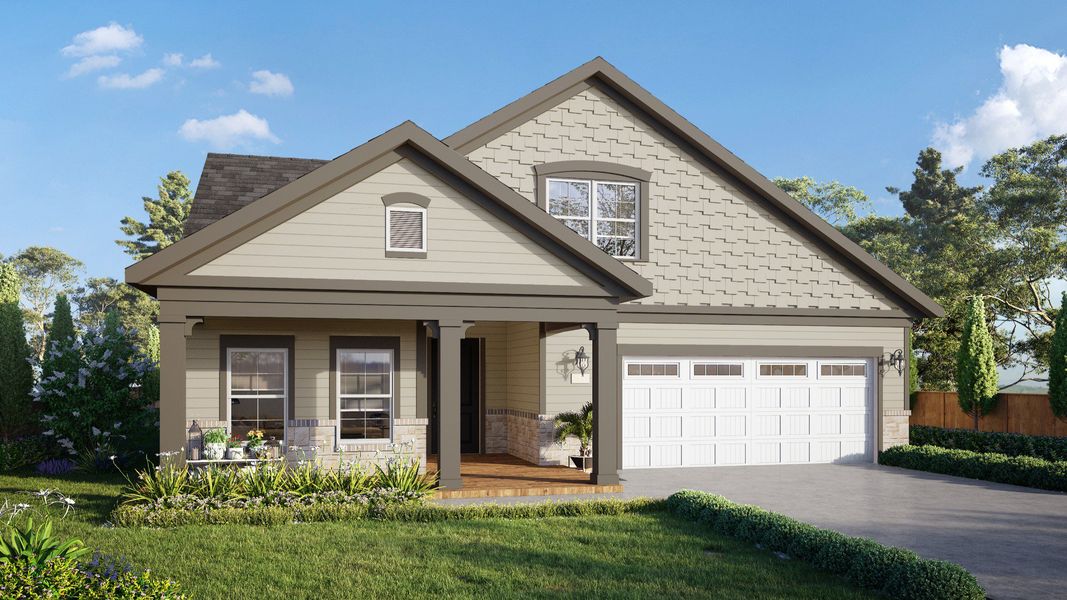 Representative exterior photo of a completed home built from the Portico by Epcon Communities in Winfrey Estates, Tomball, TX (Image 20). Representative exterior photo of a completed home built from the Portico by Epcon Communities in Winfrey Estates, Tomball, TX (Image 20).