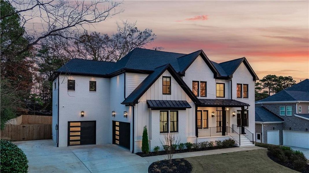 Front exterior of a new home in , Marietta, GA, highlighting curb appeal (Image 28).