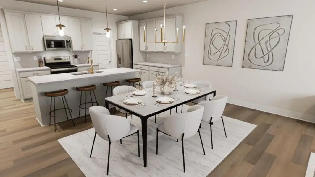 Furnished interior view inside a new home in Allen Park, Raleigh (Image 7).