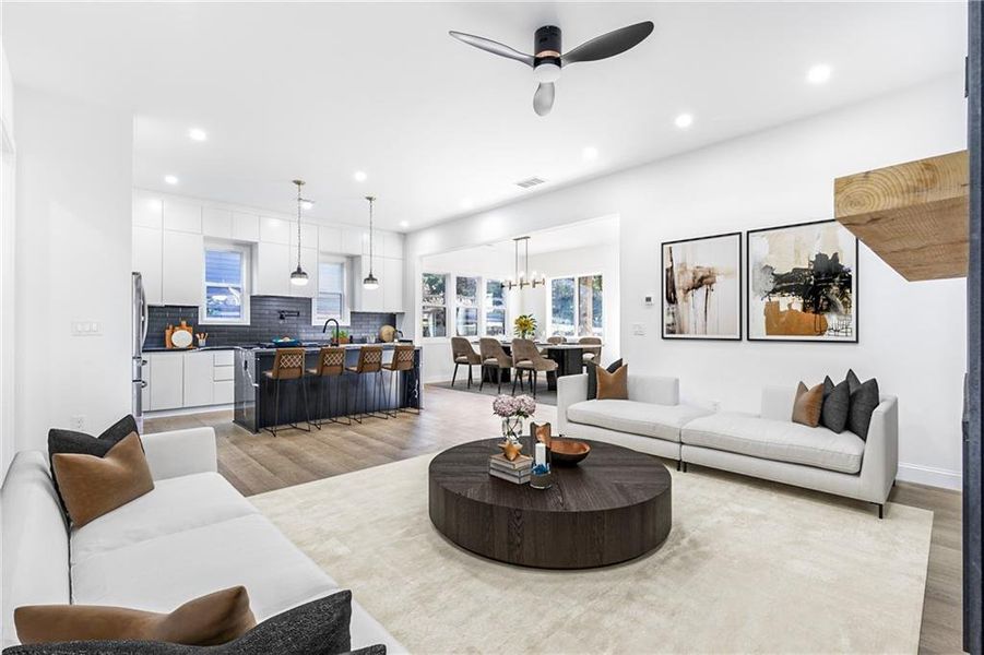 Furnished interior view inside a new home in , Atlanta (Image 13). Furnished interior view inside a new home in , Atlanta (Image 13).