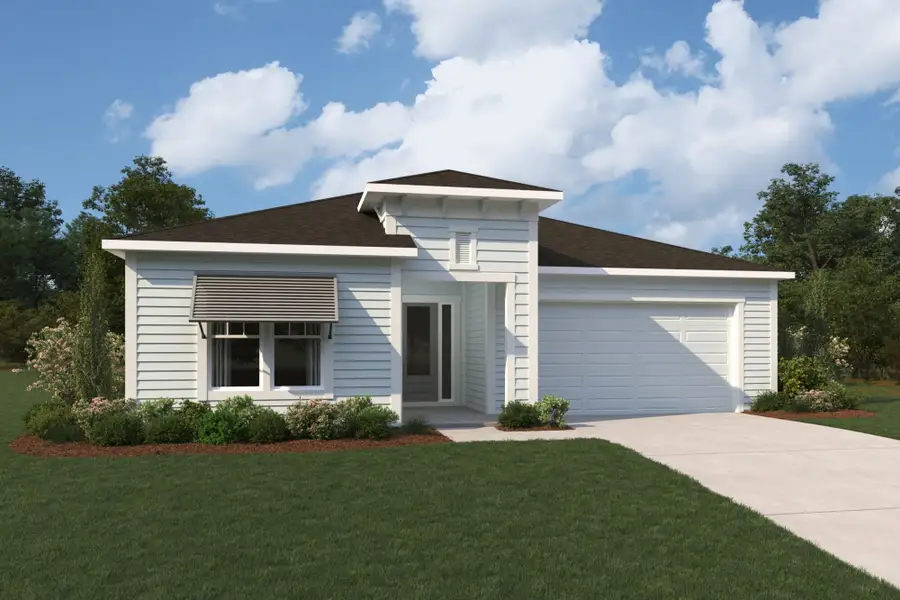 Representative exterior photo of a completed home built from the Aruba by Mattamy Homes in RiverTown, St. Johns, FL (Image 1). Representative exterior photo of a completed home built from the Aruba by Mattamy Homes in RiverTown, St. Johns, FL (Image 1).