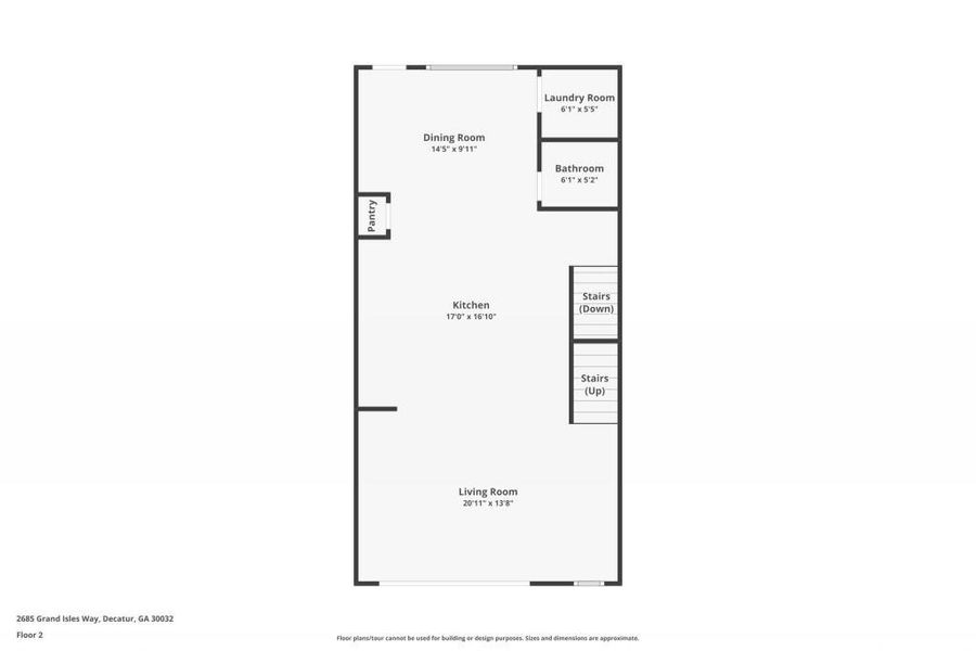 2D floor plan layout of this home in , Decatur, GA (Image 6).