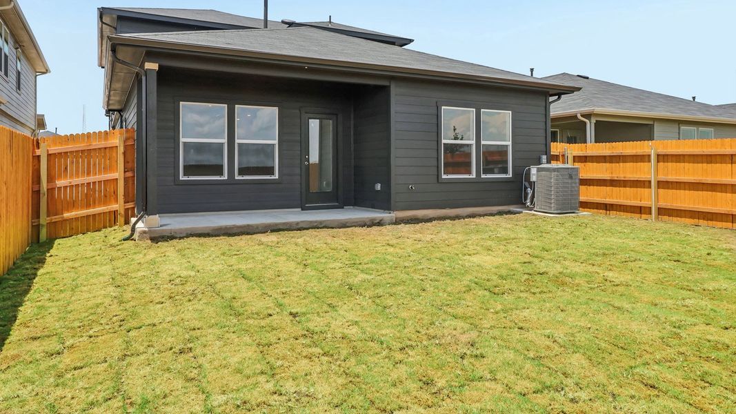 Exterior details and patio area of a home in Southgrove, Kyle (Image 21).