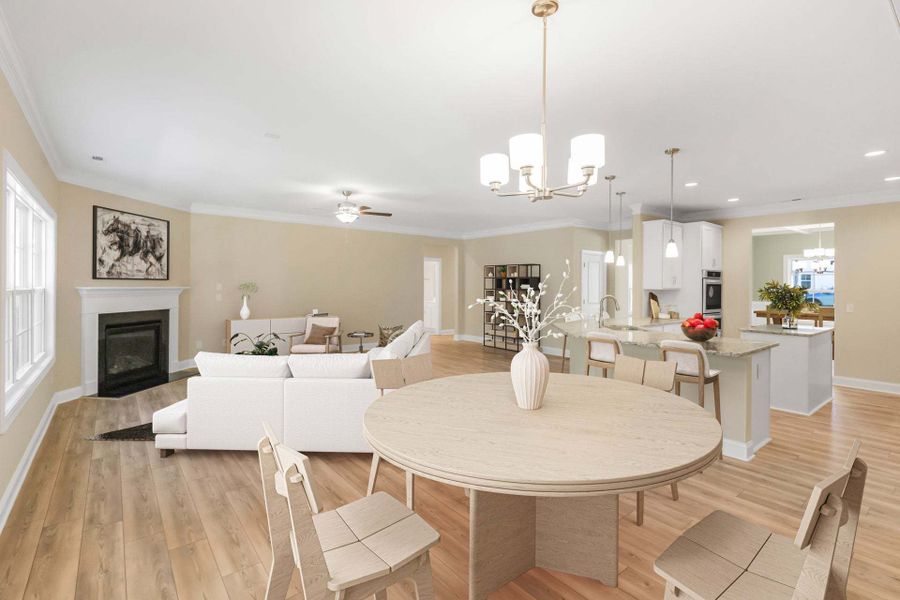 Representative furnished interior of a home built from the Bladen by Caviness & Cates Communities in Maggie Way, Wendell (Image 132).