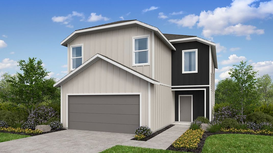 Representative exterior photo of a completed home built from the Kestrel by Taylor Morrison in Longview 40s, Del Valle, TX (Image 22).