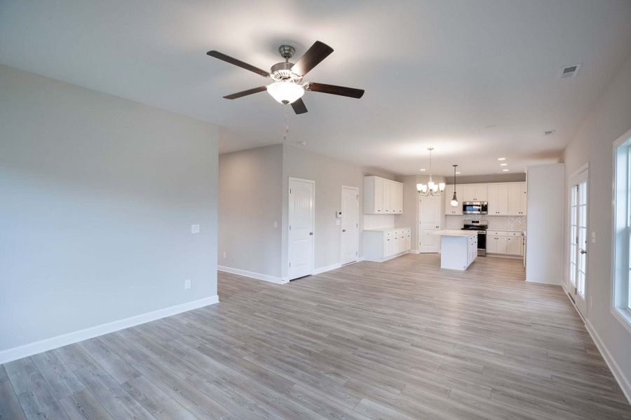 Representative unfurnished interior of a home built from the Drayton by Caviness & Cates Communities in Bartlett Manor, Youngsville (Image 147).